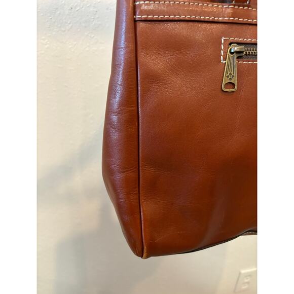 Patricia Nash Rich Brown Leather Shoulder Bag - Picture 3 of 6